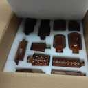 Liengoron Bud Vase Set of 30 in Bulk Amber Glass Bud Vase 30 Pack Bud Vases for Centerpieces Vintage Amber Mini Flower Vases for Home Centerpieces Wedding Decorations