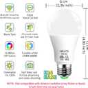 MELPO Smart RGB Light Bulbs Work with Alexa, 12W(130W Equivalent), 2700K-6000KA19 E26 Bluetooth Color Changing Light Bulb, 16 Million Colors-DIY Flash/Fade - Timing-DIY Scenes- Music Sync (8 Pack)