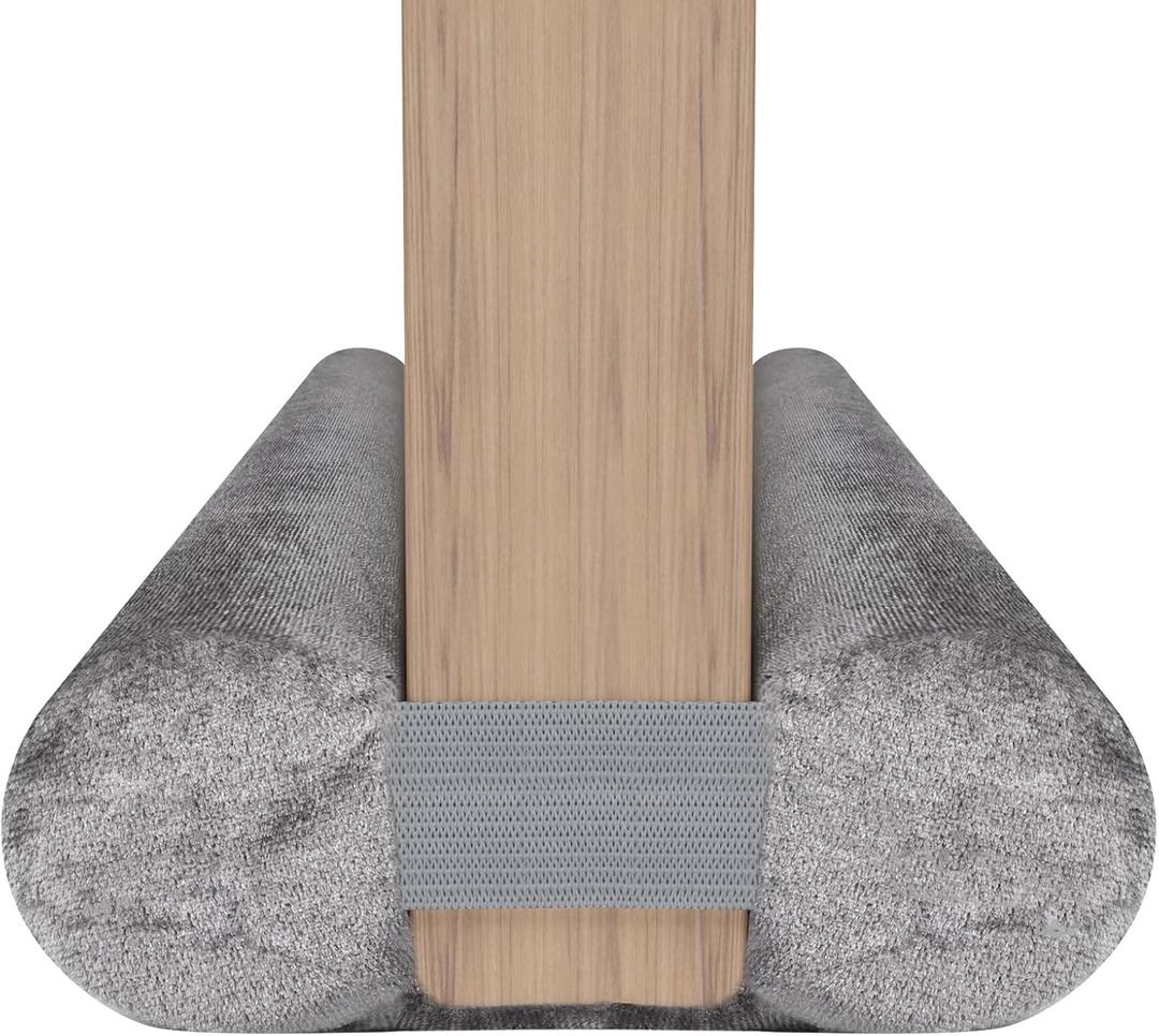 Door Draft Stopper for Bottom of Door, Under Door Gap Filler/Seal for Big Gap, No Folding Required, Flexible Installation Door Sweep soundproofing Strip for Home & Apartment, 28-32in, Grey (Gray)