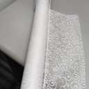 White Wedding Aisle Runner - Professional-Grade Nylon, Includes Tape Double-Sided Adhesive - Disposable Scroll Pattern Runner Great for Indoor or Outdoor Weddings, Prom, Parties (White (3x50 Ft))