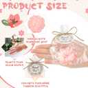 Demissle 20 Sets Baby Shower Favors Handmade Rose Flower Scented Soap Party Favors Gifts for Guests with Thank You Tags for Baby Bridal Shower Wedding Gender Reveal Party (Light Pink)