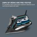 Rowenta, Iron, Smart Temp Stainless Steel Soleplate Steam Iron for Clothes, 380 Microsteam Holes, 1725 Watts Ironing, Auto-Off, Fabric Steamer, Black Clothes Iron, DW3261, Black