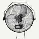 Amazon Basics 18" Indoor Wall-Mounted Industrial Fan with Three Speeds, High CFM, Heavy-Duty Metal Blades, Tilt Head, for Commercial Use, Warehouse, Basement, Black