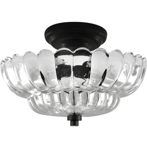 Ceiling Lights Semi Flush Mount Ceiling Light, Modern Black Ceiling Light with White Glass,Ceiling Lights Fixture Suitable for Bedroom Dining Room Kitchen Living Room(Excluding Free Bulbs)