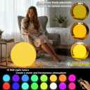 20 inch Large LED Globe Ball Light, Rechargeable LED Orb Light, Dimmable 16 RGB Colors Globe Floor Lamp w/Remote, Indoor/Outdoor Waterproof Glowing Globe Mood Lamp for Home Garden Patio Party