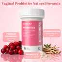 4 x Vaginal Probiotics for Women - Vaginal Moisturizer Supports Vaginal Health, pH Balance, Fights Itch, Odor & Yeast, Enhances Intimate Wellness, 60 Capsules Probiotics, Cranberry, Ashwagandha (Pink)