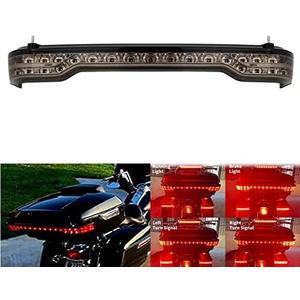 HCmotorku LED King Tour Pack Brake Turn Tail Light Fit for Harley Touring Street Gilde Road King CVO Road Gilde Electra Glide Ultra Limited 2014-2025 (Smoke Lens)