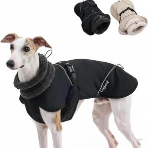 Adjustable Dog Coat with Harness Slot, Waterproof Fleece Lined Winter Jacket, Windproof Reflective Pet Vest for Cold Weather for Small Medium Large Dogs (Black, X-Large)