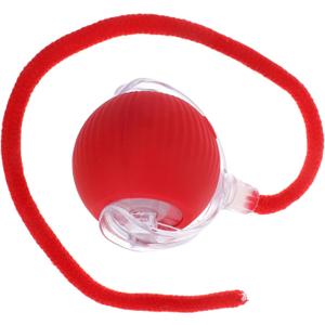 Interactive Automatic Rolling Cat Ball Toy with Rope, 360° Electric Self-Moving Pet Ball for Indoor Cats, Red Interactive Dog Toy for Exercise and Play