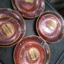 Organic Hammered Pink Gold Rim Collection 7"+10" Case of 128 (4 packs x 32)