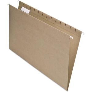 Pendaflex Earthwise 100% Recycled Hanging File Folders, 1/5 Cut, Legal Size, Natural, 25 Per Box 