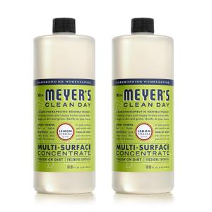 MRS. MEYER'S CLEAN DAY Multi-Surface Cleaner Concentrate, Use to Clean Floors, Tile, Counters, Lemon Verbena, 32 Fl. Oz - Pack of 2