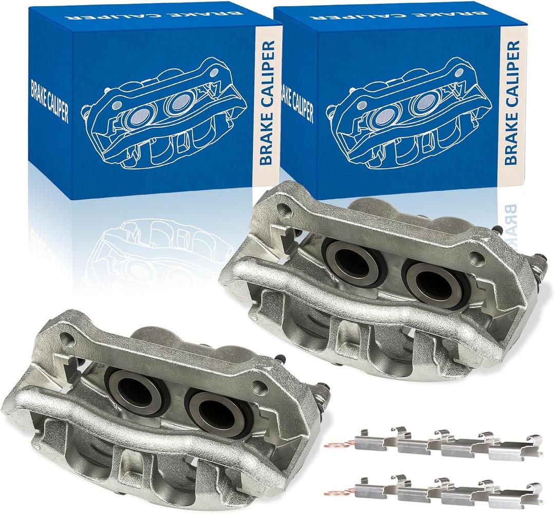 Disc Brake Caliper Front Pair Compatible with 2012-2020 Ford F-150 2011-2013 Ford Lobo 6.2L 2015-2020 Ford Lobo 3.5L 5.0L Brake Caliper Assembly 18B5405 18B5404