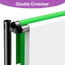 12x10ft Double Crossbar Pipe and Drape Stand Kit, Heavy Duty Backdrop Stand Adjustable, Sturdy Metal Back Drop Decoration Frame with Flat Base for Parties, Wedding,Trade Shows, Photo Shoot - Black