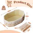 Foldable Baby Bath, Collapsible Baby Bathtub 3M-8Y, Portable Travel Baby Bath Tub with Non-Slip Base, Pop Up Folding Newborn Toddler Shower Tub, Space Saving, Brown