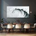 Yuaxker Large Ocean Wall Art Black and Gray Wall Decor Wave Aesthetic Artwork Cool Canvas Painting for Living Room Bedroom Dining Room Office Home Decor 30x60 Inch