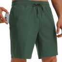 M MAELREG Mens Athletic Shorts with Zipper Pockets 7"/ 9" Lightweight Quick Dry Sports Gym Workout Running Shorts, L