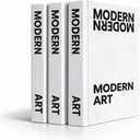 Decorative Books for Coffee Table  Set of 3 Modern Faux Books for Home Decor, Bookshelf & Living Room Styling