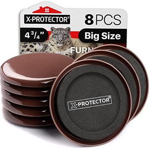 Furniture Sliders for Carpet X-PROTECTOR 7 PCS 4 3/4" - The Best Heavy-Duty Moving Pads - Sliders for Furniture with Unique Design. Move Your Furniture Easily with Furniture Sliders for Carpets!