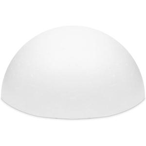 Juvale White Half Sphere Foam Ball for DIY Crafts, Large Hollow Dome for Art Supplies (11.4 x 6 in)