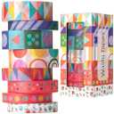 Mr. Pen Washi Tape Set, 8 Rolls, Geo Labyrinth, Decorative Tape, Washi Tapes, Scrapbook Tape, Scrapbook Washi Tape for Journaling