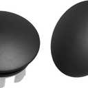 BWE Sink Basin Trim Overflow Ring Cover Black Bathroom Vessel Vanity Basin Bath Sink Brass Insert in Hole Round Caps Double (Pack of 2, Black)