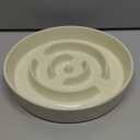 8.2inch Ceramic Slow Feeder Dog Bowl for Medium and Large Breed, Puzzle Dog Food Dish, Anti-Gulping, Pet Slow Feeder, Stop Bloat, Preventing Choking (Single Bowl-Beige)