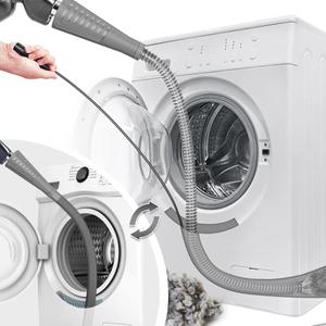 Sealegend 2PCS Dryer Vent Cleaner Kit with Guide Wire Vacuum Hose Attachment Brush Lint Remover Power Washer and Dryer Vent Vacuum Hose Grey (Gray)