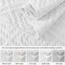 R.SHARE White Queen Size Quilt Bedding Sets with Pillow Shams, Boho Full Lightweight Soft Bedspread Coverlet, Quilted Blanket Thin Comforter Bed Cover for All Season, 3 Pieces, 90x90 inches