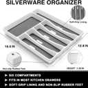 49-Piece Silverware Set with Organizer, Heavy Duty Stainless Steel Flatware Set for 8, Cutlery Utensil Sets with Steak Knives, Rust-proof, Mirror Polished, Dishwasher Safe, Heavy Duty