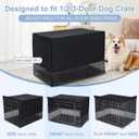Explore Land Breathable Dog Crate Cover - 4 Sides Mesh Ventilation, Pet Kennel Cover, All Sides Open, Universal Fit for 1 2 3 Doors 24 inches Wire Dog Crate 2 Pack