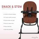 Dream On Me Snack and Stow Highchair | Adjustable Feeding Chair with Removable Tray, Lightweight, Foldable Design, Easy to Clean, Perfect for Toddlers & Infants