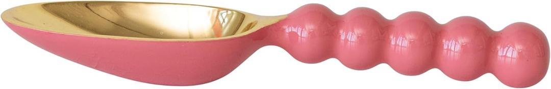 Creative Co-Op Enameled Aluminum Kitchen Scoop, Pink and Gold