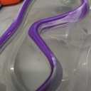 Kids Mask Snorkel Set for Age 5-15,Dry Top Snorkeling Gear for Kids Boys Girls Junior & Youth, Tempered Glass Snorkel Mask with Fins for Swimming Snorkeling (Purple+White, One Size)