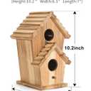 NATUREYLWL Bird Houses for Outside-2 Hole Wooden Outdoor Bird House,Wild Bird Box House,Nesting Box Birdhouse,Garden Bird Roosting