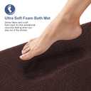 OLANLY Thick Memory Foam Small Bathroom Rugs 24x16, Extra Soft Absorbent Bathroom Mat, Quick Dry Bath Mat, Non-Slip, Machine Washable Carpet for Bathroom, Tub and Shower, Home Decor Accessories, Brown