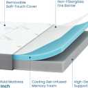 6 Inch Trifold Memory Foam Mattress, Portable Folding Mattress in a Box, Removable Washable Cover for Guest Room, Bunk Bed, Yoga Mat & RV Trips, Full (73" x 52" x 6")