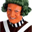 fun shack Mens Chocolate Factory Worker Wig Adults Bright Green Costume Accessory (One Size)