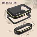 Molutsody Clear Makeup Bag with Makeup Brush Bag, Clear Cosmetic Bags Travel Toiletry Bag, Portable Waterproof Cosmetic Organizer Storage Bag for Women (Black)