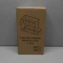 DEKAVA Cabinet, 2 Pack Under Sink Organizer, 2 Tier Sliding Bathroom Kitchen Organizer, Large White ABS Baskets, Easy Install & Clean