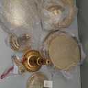 Set of 9 Cake Stands Metal Cupcake Stand Set Multiple Styles Candy Fruit Display Tower Dessert Plate Cake Serving Tray for Birthday Party Wedding Anniversary Baby Shower Engagement (Gold)