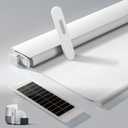 No Drill Motorized Blinds with Remote, Blackout Automatic Blinds with Solar Panel, Cordless Smart Electric Roller Shades for Windows, White, 31 x 72