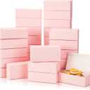 FillTouch 36 Pcs Pink Cookie Boxes Small Bakery Biscuit Boxes for Dessert Cake Donuts Pie Candy(6 x 3 x 1.8 Inch,Pink)