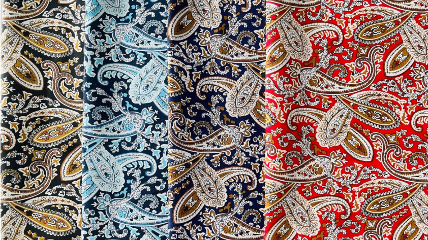 6 PCS Fat Quarters Fabric Bundles 18 inchx22 inch Cotton Quilting Fabric for Sewing Mask,Paisley Pattern