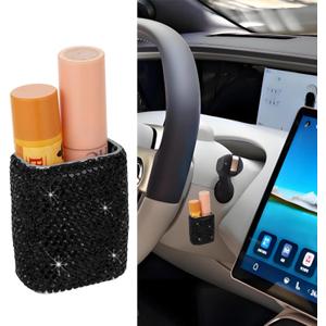Bling Car Lip Balm Holder for Chapstick Lip Gloss Holder for Car Chap Stick Holder for Women 
