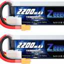 Zeee 4S Lipo Battery 2200mAh 14.8V 120C with XT60 Plug RC Graphene Battery for RC Models RC Boat FPV Drone Quadcopter Helicopter Airplane RC Car(2 Pack)