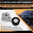 90K-38274A Serpentine Belt Drive Kit Tensioner & Idler Pulley Fits for Ford Expedition F150 F250 F350 Lincoln Navigator Mercury Mountaineer 2005-2014 Replaces 38274 6PK2605