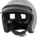 Yesmotor 3/4 Open Face Retro Motorcycle Helmet Vintage Helmet for Motorbike Casco, Moped, Cruiser, Bobber, and Chopper - DOT Approved(Gray , 2XL)