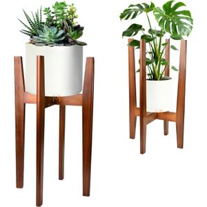 MAVOTER 24" Tall Plant Stand ,Wood Plant Stands Indoor, Mid Century Plant Corner Flower Holder Outdoor Suitable for Plant Pots & Water Dispenser Under 10" (Pot & Plant Not Included)