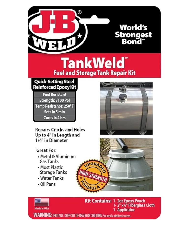 J-B Weld 2110 Metal Fuel Tank Repair Kit, Gray